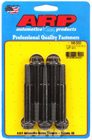 7/16-14 X 3.000 12pt 1/2 wrenching black oxide bolts