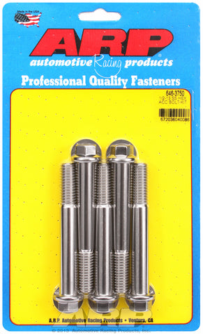 1/2-13 x 3.750 hex SS bolts
