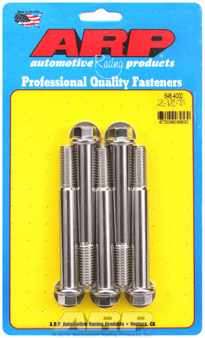 1/2-13 x 4.000 hex SS bolts