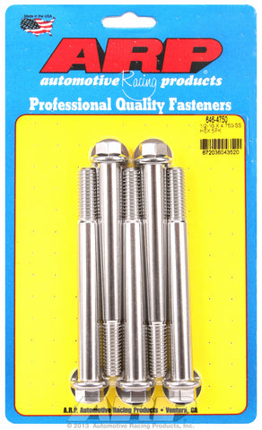 1/2-13 x 4.750 hex SS bolts