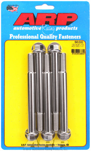 1/2-13 x 5.000 hex SS bolts