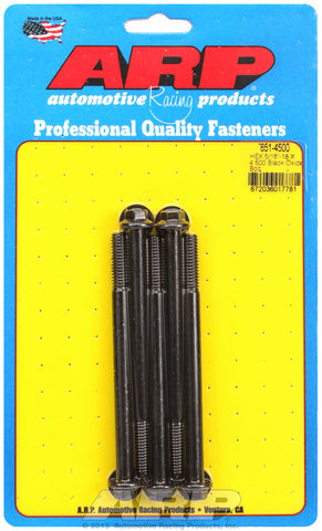 5/16-18 X 4.500 hex black oxide bolts