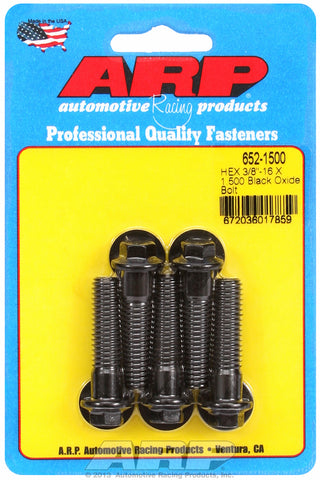 3/8-16 X 1.500 hex black oxide bolts