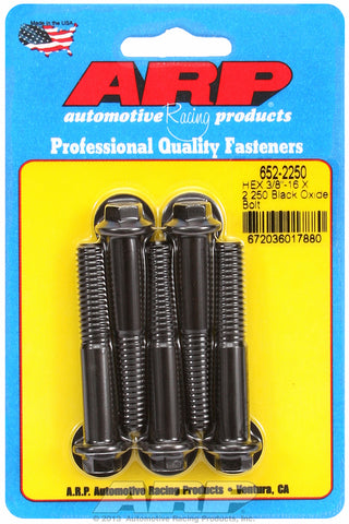 3/8-16 X 2.250 hex black oxide bolts