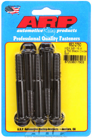 3/8-16 X 2.750 hex black oxide bolts