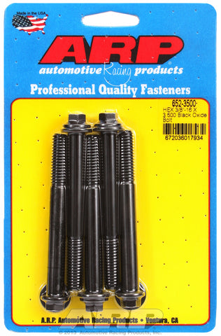 3/8-16 X 3.500 hex black oxide bolts