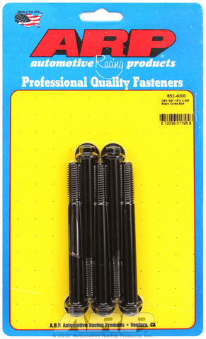 3/8-16 X 4.000 hex black oxide bolts