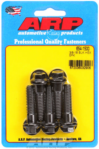 3/8-16 x 1.500 hex 7/16 wrenching black oxide bolts