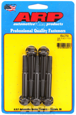 3/8-16 x 2.750 hex 7/16 wrenching black oxide bolts