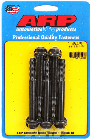 3/8-16 x 3.250 hex 7/16 wrenching black oxide bolts