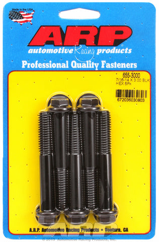 7/16-14 X 3.000 hex 1/2 wrenching black oxide bolts