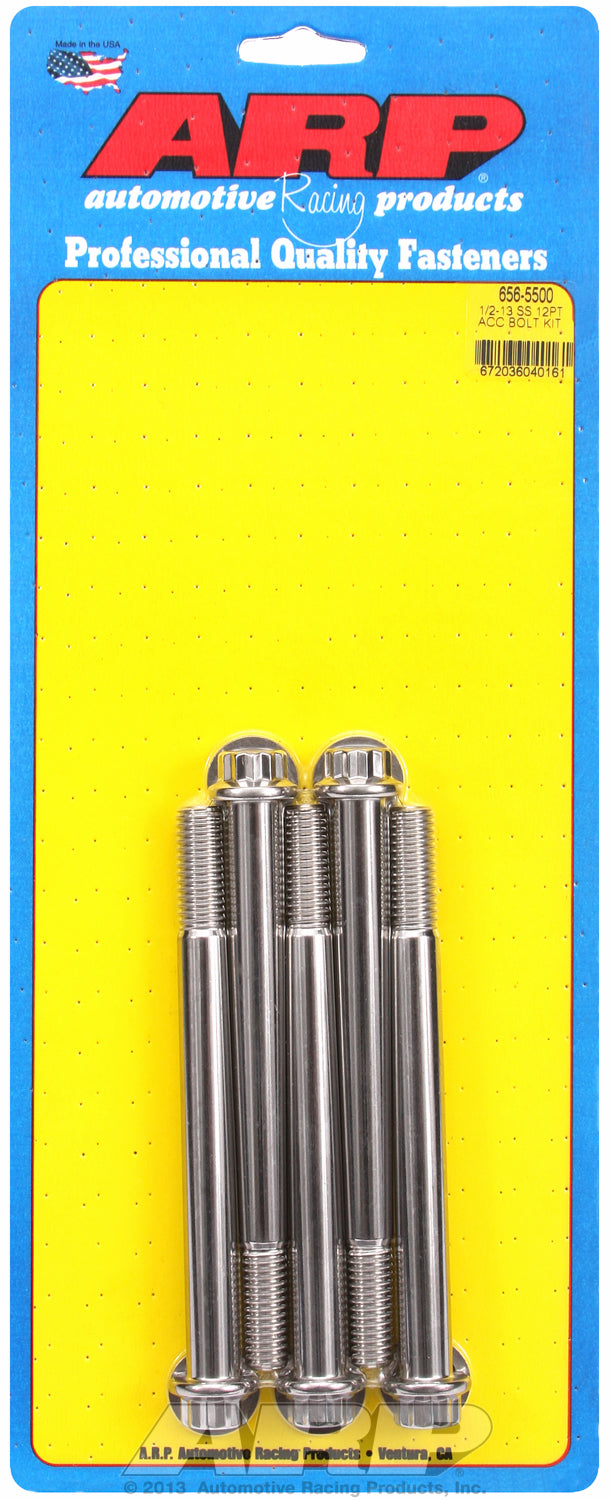 1/2-13 x 5.500 12pt SS bolts