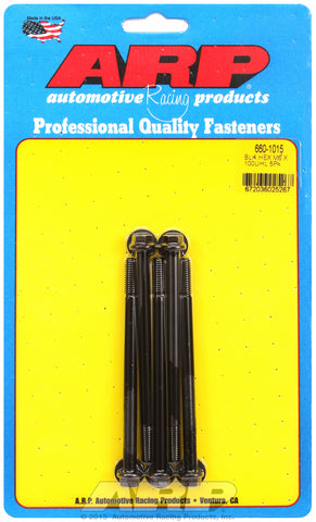 M6 x 1.00 x 100 hex black oxide bolts