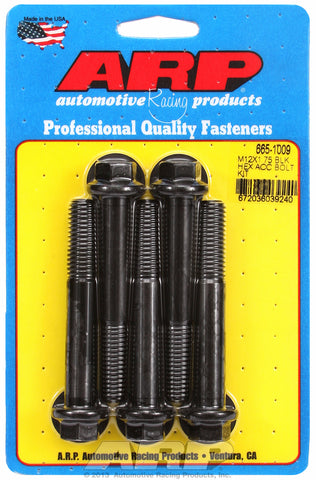 M12 x 1.75 x 80 hex black oxide bolts