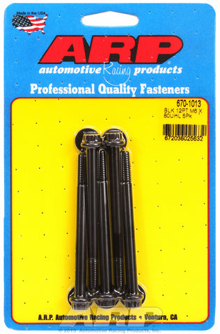 M6 x 1.00 x 80 12pt black oxide bolts