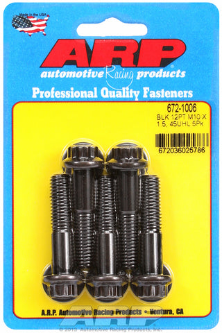 M10 x 1.50 x 45 12pt black oxide bolts