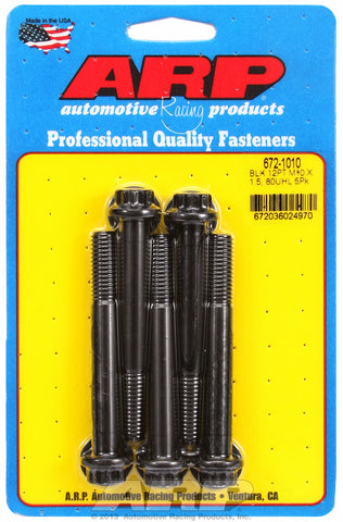 M10 x 1.50 x 80 12pt black oxide bolts