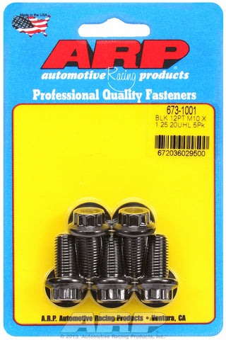 M10 x 1.25 x 20 12pt black oxide bolts