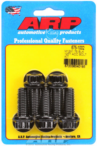 M12 x 1.75 x 30 12pt black oxide bolts