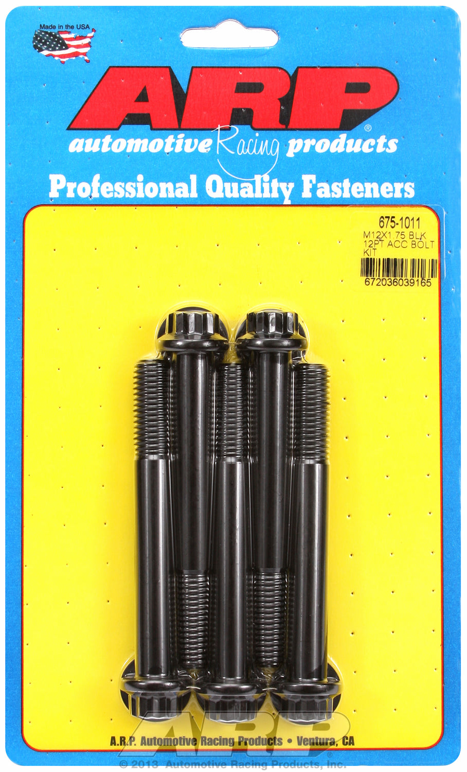 M12 x 1.75 x 100 12pt black oxide bolts
