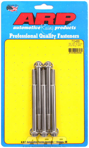5/16-24 x 4.000 12pt SS bolts