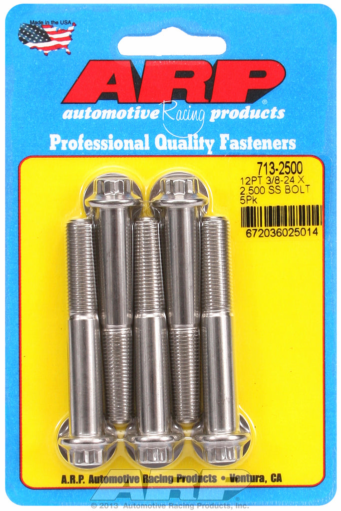 ARP SS Bolt Kit - 12pt 5pk 3/8 x 2.500 ARP SS Bolt Kit - 12pt 5pk 3/8 x 2.500