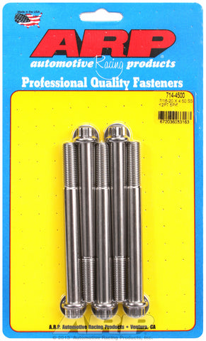 7/16-20 x 4.500 12pt SS bolts