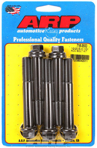 1/2-20 x 3.500 hex black oxide bolts
