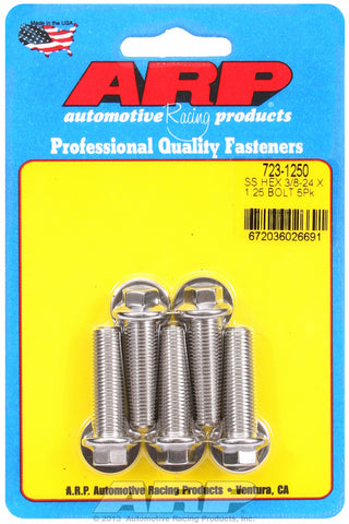 3/8-24 x 1.250 hex SS bolts
