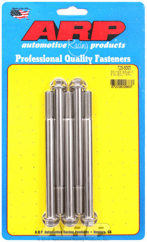 3/8-24 x 5.000 hex SS bolts