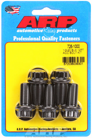 1/2-20 x 1.000 12pt black oxide bolts