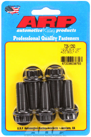 1/2-20 x 1.250 12pt black oxide bolts