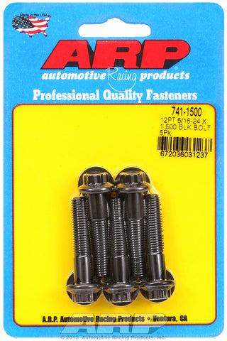 5/16-24 x 1.500 12pt black oxide bolts