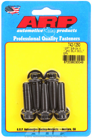 3/8-24 x 1.250 12pt black oxide bolts