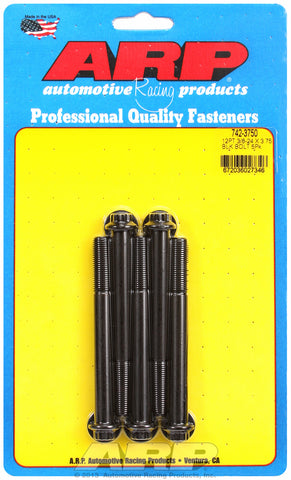 3/8-24 x 3.750 12pt black oxide bolts