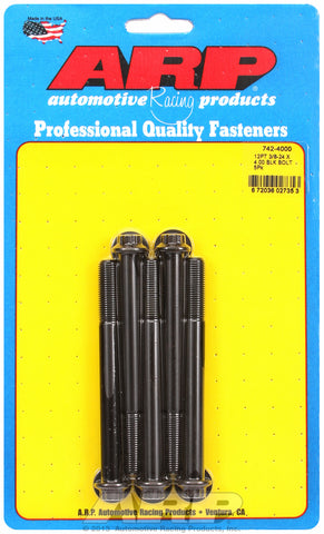 3/8-24 x 4.000 12pt black oxide bolts