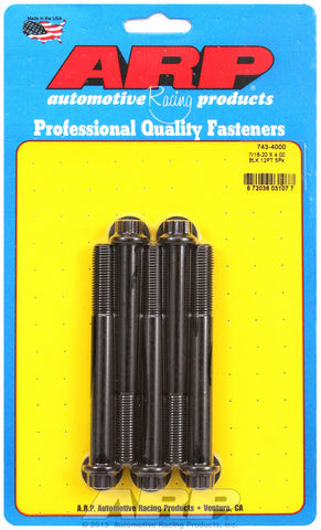 7/16-20 x 4.000 12pt black oxide bolts