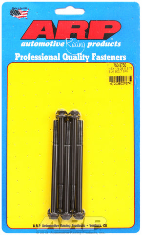 1/4-28 x 3.750 hex black oxide bolts