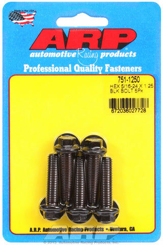 5/16-24 x 1.250 hex black oxide bolts