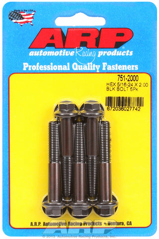 5/16-24 x 2.000 hex black oxide bolts