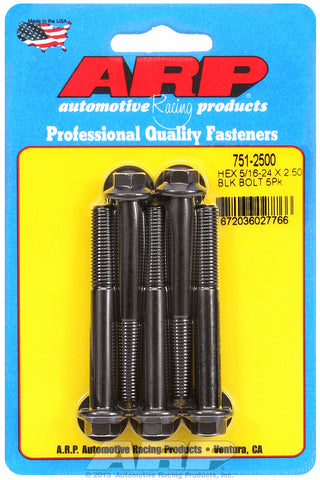 5/16-24 x 2.500 hex black oxide bolts