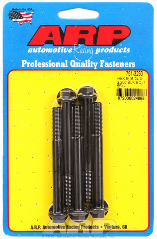 5/16-24 x 3.250 hex black oxide bolts