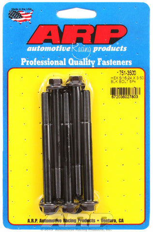 5/16-24 x 3.500 hex black oxide bolts
