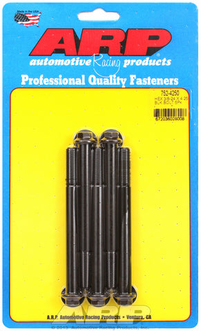 3/8-24 x 4.250 hex black oxide bolts