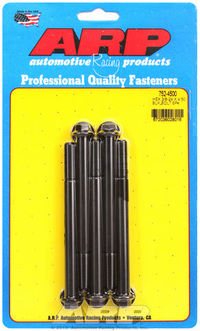 3/8-24 x 4.500 hex black oxide bolts