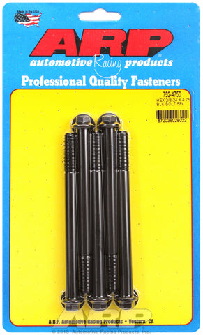 3/8-24 x 4.750 hex black oxide bolts
