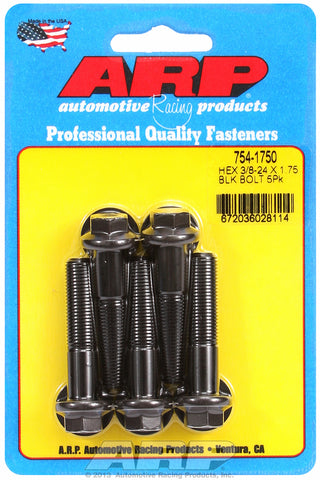 3/8-24 x 1.750 hex 7/16 wrenching black oxide bolts
