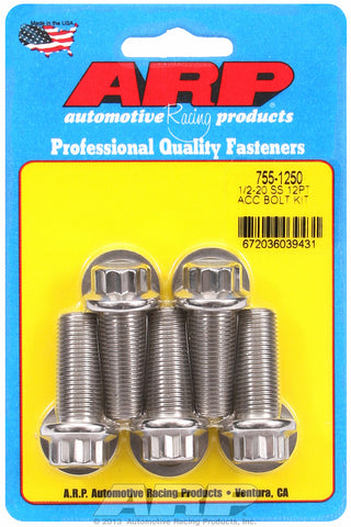 1/2-20 x 1.250 12pt SS bolts