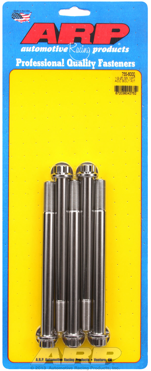 1/2-20 x 6.000 12pt SS bolts