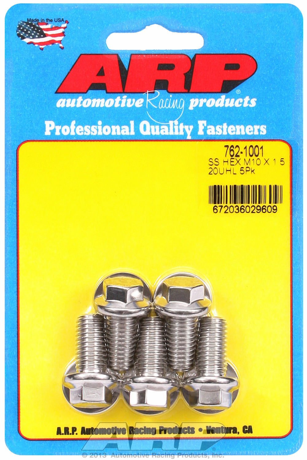 M10 x 1.50 x 20 hex SS bolts